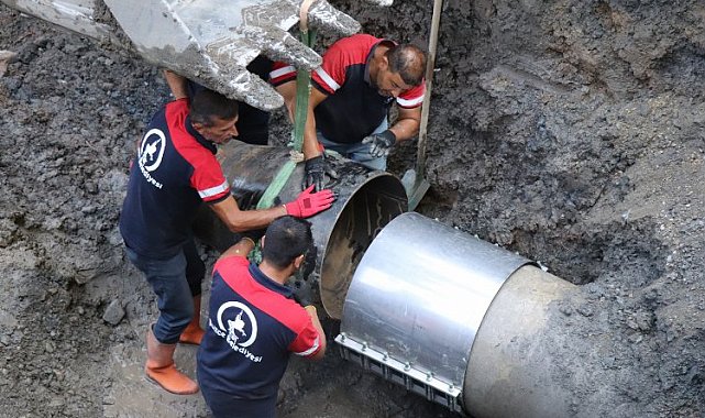 Düzce'de sele kapılan isale hattı yenileniyor