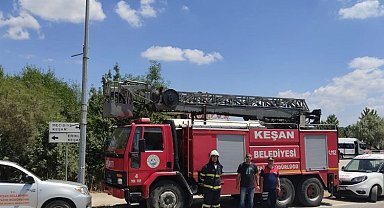 Edirne Erikli'de itfaiye teyakkuzda bekleyecek