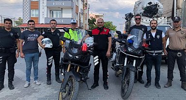 Edirne Keşan'da 'kask' denetimi