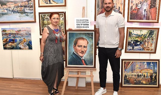 İzmir Foça'da yağlı boya sergisi