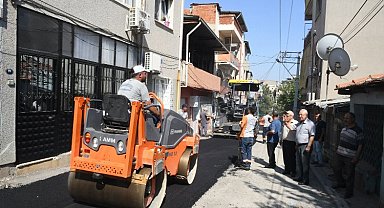 Karabağlar'da asfaltlamalar son hızla sürüyor