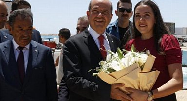 KKTC Cumhurbaşkanı Ersin Tatar Taşucu Limanı'nda
