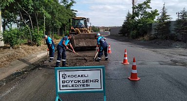 Kocaeli'de bozulan yol ve kaldırımlara hızlı onarım
