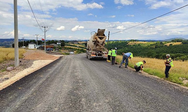 Körfez Kalburcu Köyüne beton yol