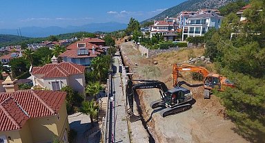 Muğla'da Hisarönü-Ovacık kanalizasyon hattında sona doğru