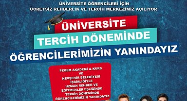 Üniversite adayına Nevşehir Belediyesi'nden tercih desteği