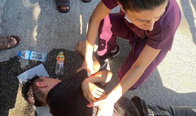 Adıyaman'da yerde baygın yatan gencin imdadına hemşire yetişti