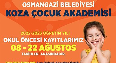 Bursa Osmangazi'de 'Koza Çocuk Akademi'de kayıtlar başladı
