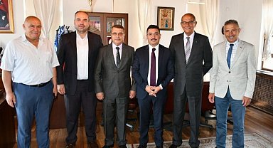 Bursa'da esnaf başkanlarından Mudanya Kaymakamı Ayhan Terzi'ye ziyaret