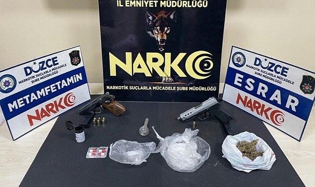 Düzce'de 3 uyuşturucu tacirine tutuklama