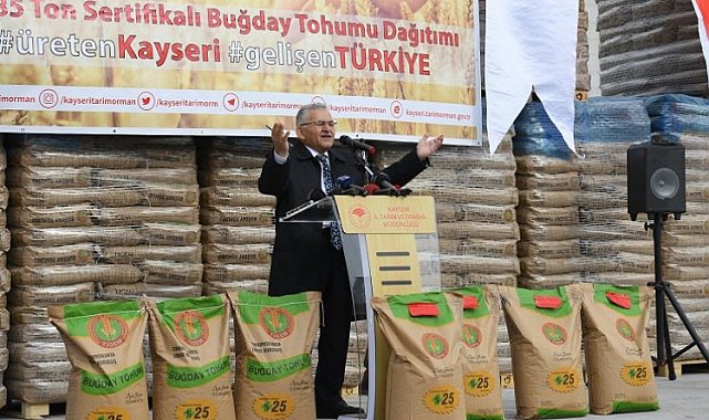 Kayseri'de çiftçilere destek