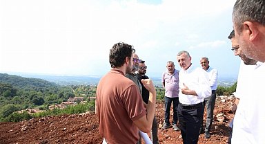 Kocaeli'de teleferik inşaatına yerinde inceleme