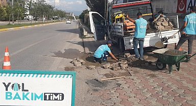 Kocaeli'de Yol Bakım Timi iş başında