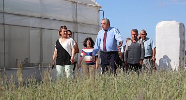 Konya Tuzlukçu Belediye Başkanı İzmit'in lavantalarına hayran kaldı