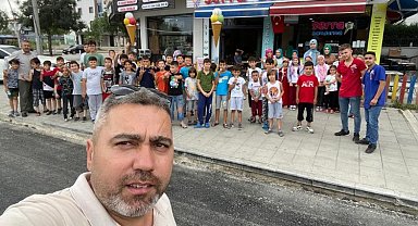 Kur'an eğitimi alan çocuklara dondurma