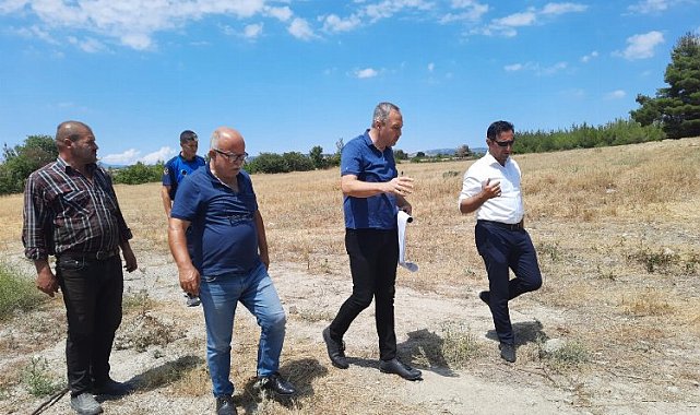 Manisa Gördes'te alternatif mezarlık alanlarına inceleme