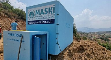 Manisa Soma'da içme suyu deposu çalışmaları