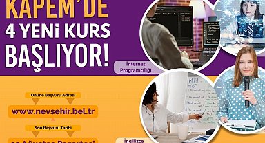 Nevşehir KAPEM'de 4 kurs açılıyor
