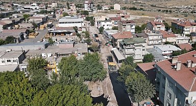 Nevşehir'de sıcak asfalt serimi