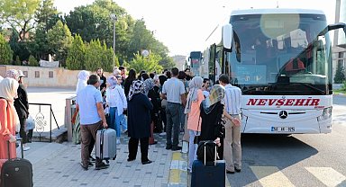 Nevşehirli gençler kamplara uğurlandı