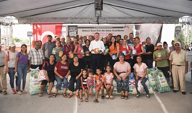 Sebze üreticilerine zirai malzeme desteği