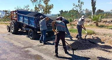 KÖŞK'TE ASFALT ÇALIŞMASI