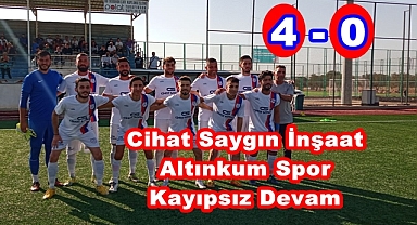 Cihat Saygın İnşaat Altınkumspor kayıpsız devam ediyor