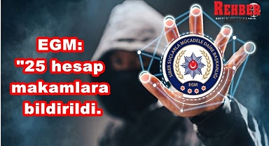 EGM: 25 hesap makamlara bildirildi.