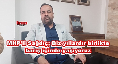 MHP'li Sağdıç; Biz yıllardır birlikte barış içinde yaşıyoruz
