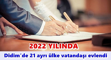 Didim'de 21 ayrı ülke vatandaşı evlendi