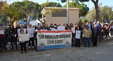 Didim’de emekliler yeni zamma tepki gösterdi