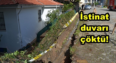 İSTİNAT DUVARI ÇÖKTÜ!
