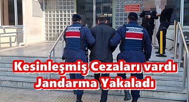 Kesinleşmiş cezaları vardı, Jandarma yakaladı