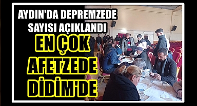 AYDIN'DA DEPREMZEDE SAYISI AÇIKLANDI