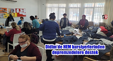 Didim’de HEM kursiyerlerinden depremzedelere destek