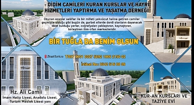 İnşaatı devam eden Hz. Ali Camii desteklerinizi bekliyor