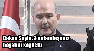 Soylu: 3 vatandaşımız hayatını kaybetti
