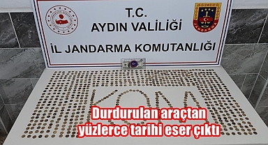Durdurulan araçtan yüzlerce tarihi eser çıktı