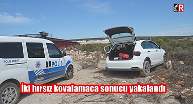 İki hırsız kovalamaca sonunda yakalandı