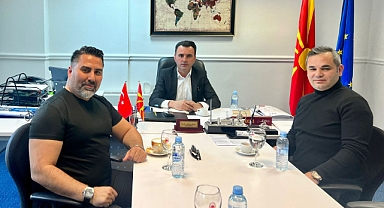 Murat Hançer , Kuzey Makedonya Başbakanlık Müsteşarı Muhittin Kahveci'yi ziyaret etti!