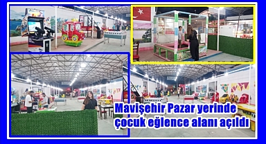 Mavişehir Pazar yerinde çocuk eğlence alanı açıldı