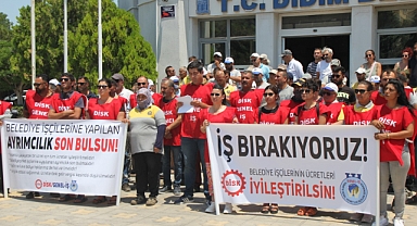 BELEDİYE İŞÇİLERİ HAKLARI İÇİN İŞ BIRAKTI