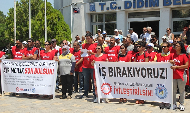 BELEDİYE İŞÇİLERİ HAKLARI İÇİN İŞ BIRAKTI