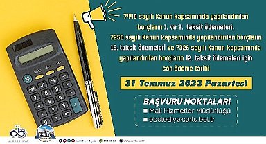 Borç Yapılandırma Ödemelerinde Son Gün 31 Temmuz