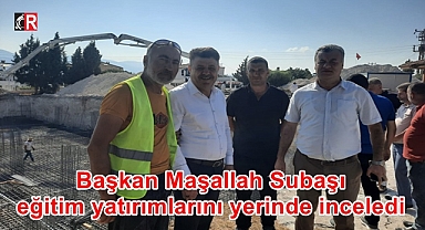 AK Partİ Didim İlçe Başkanı Maşallah Subaşı, ilçede inşaatına başlanan eğitim yatırımlarını yerinde inceledi.