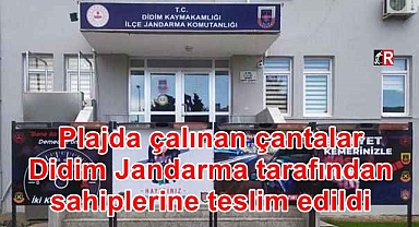 Plajda çalınan çantalar sahiplerine teslim edildi