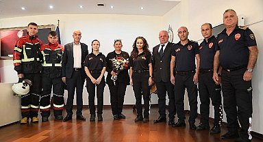 Aydın Büyükşehir Belediyesi İtfaiyecilerinden Başkan Çerçioğlu'na Ziyaret