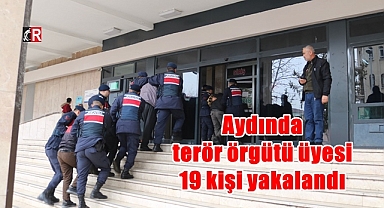 Aydında 19 terör örgütü üyesi yakalandı