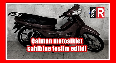 Çalınan motosiklet sahibine teslim edildi