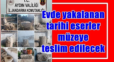 Evde yakalanan tarihi eserler müzeye teslim edilecek